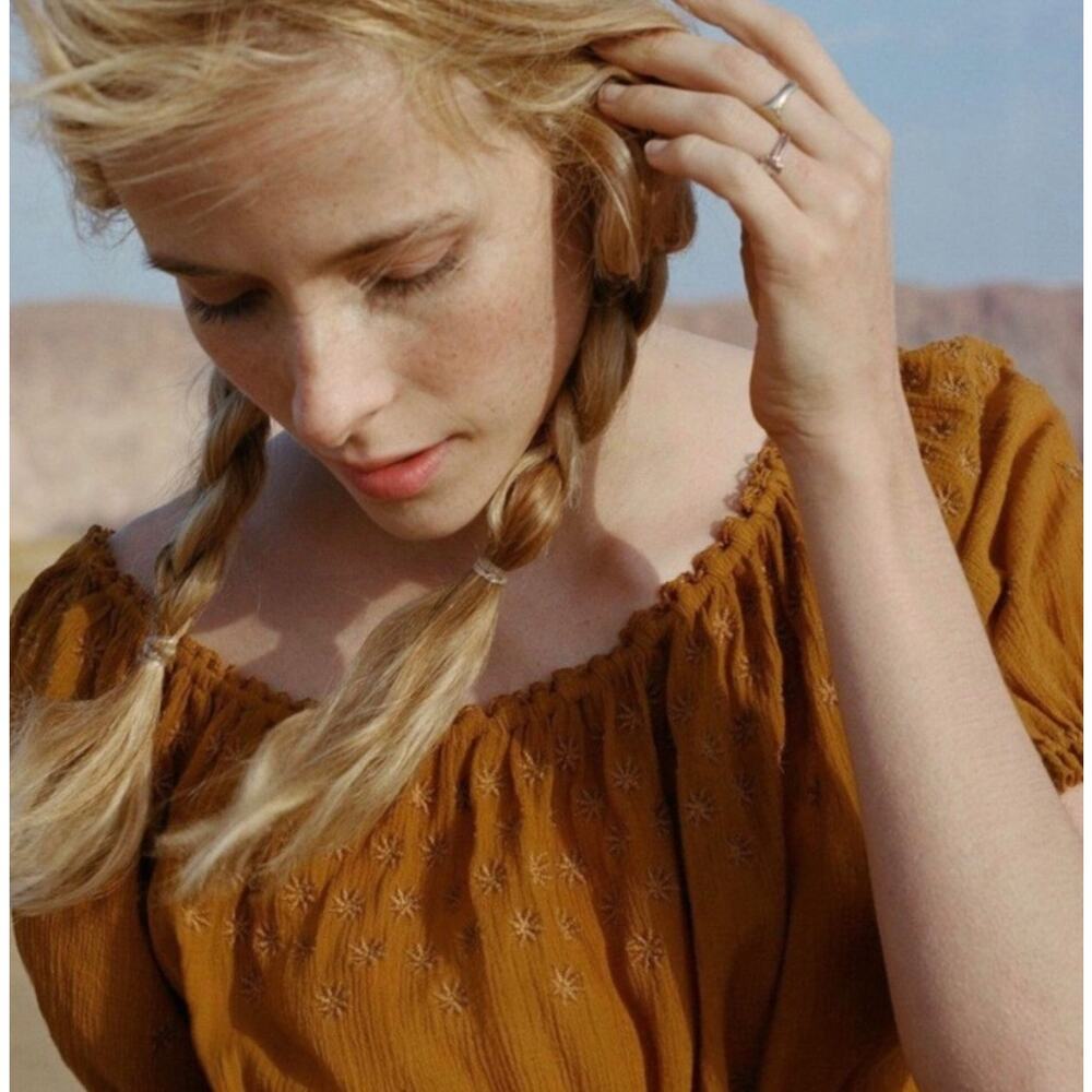 DOEN Anise Top in Golden Hour Embroidered Floral S - Picture 3 of 10